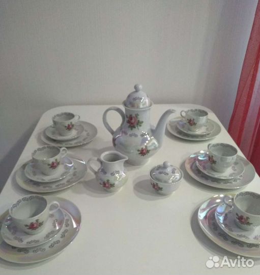 Чайный сервиз(Роза),21 предмет,Германия,тонкий фар