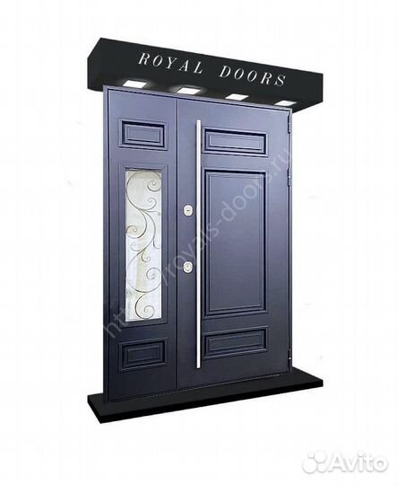 Входная металлическая с боковой вставкой