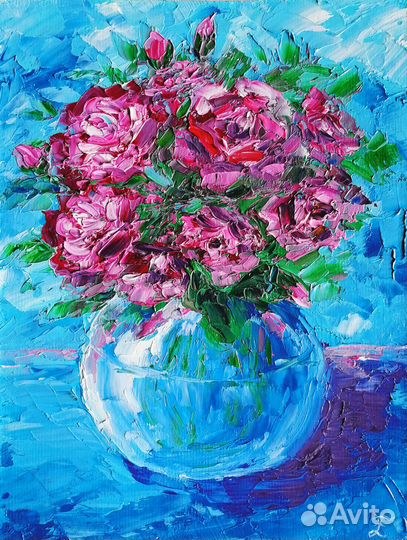 Пейзажи Горы Цветы Много Картины маслом