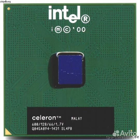 Ретропроцесор Intel Celeron 600/128/66 1.7V 600MHz