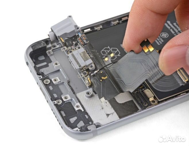 Шлейф с разъемом зу+гарн.+микр. на iPhone 6S