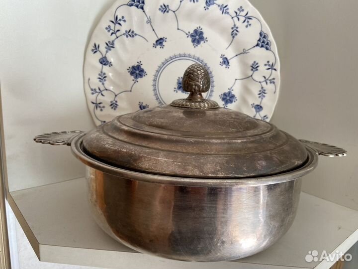 Супница мельхиоровая с артишоком