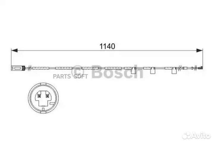 Bosch 1987473525 датчик износа дисковых колодок