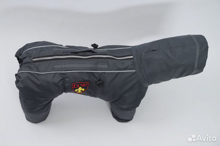 Дождевик DW AIR для собак мелк и ср пород, серый