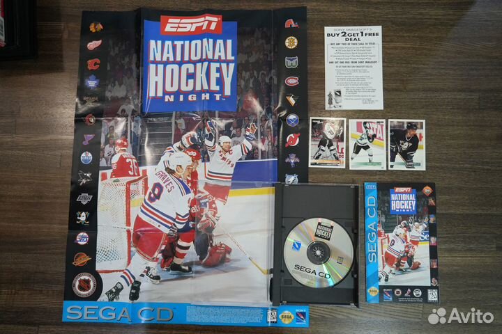 Espn National Hockey Night Sega CD logbox