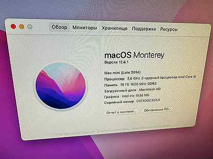 Mac Mini 2018 mgen2 i5 16 Гб озу на гарантии