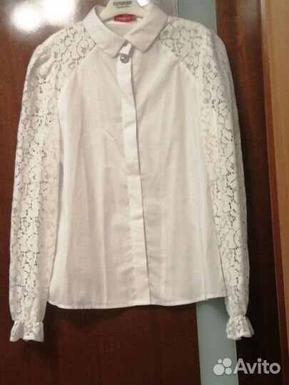 Блузка школьная белая для девочек 158