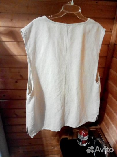 Жилет муж лен 50 разм