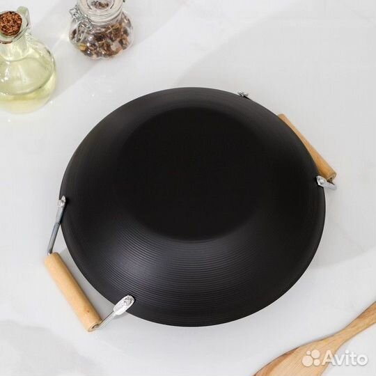 Сковорода-WOK Доляна «Жаклин», d24,5 см, деревянны