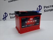 Новый аккумулятор Unikum 60 Ah