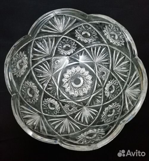 Ваза хрустальная СССР Диаметр 25 см