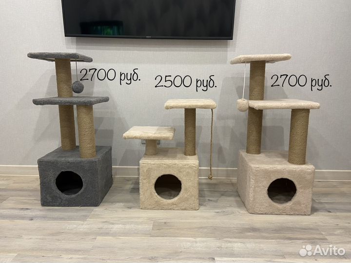 Домик-когтеточка для кошки новый