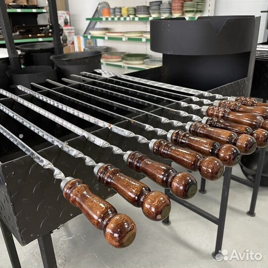 Шампуры с деревянной ручкой