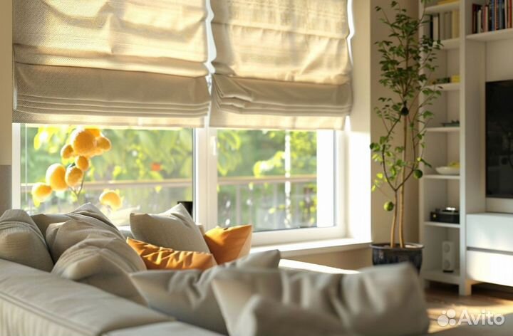 Римские шторы двойные