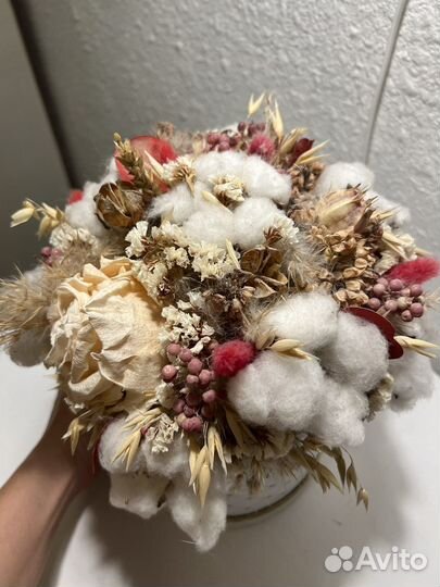 Букет из сухоцветов в коробке