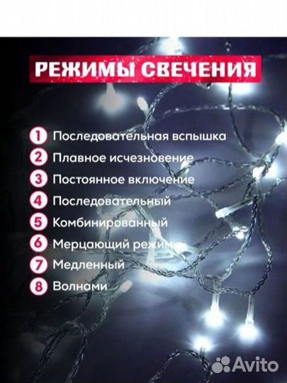 Гирлянда штора