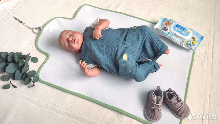 Муслиновый непромокаемый пеленальный коврик