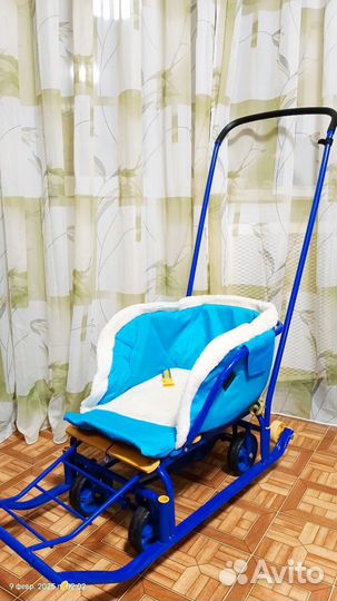 Санки с колесами Nika