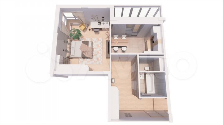 1-к. квартира, 57,2 м², 18/19 эт.