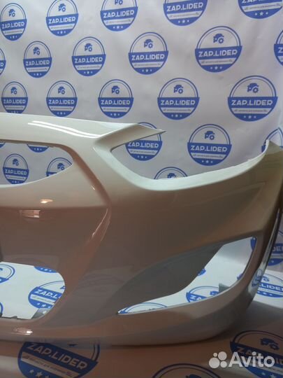 Бампер передний белый Hyundai Solaris 1 2010-2014