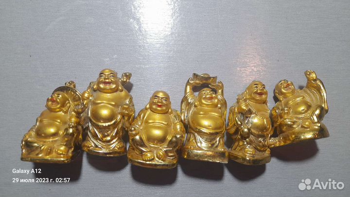 Статуэтки будды 6 шт