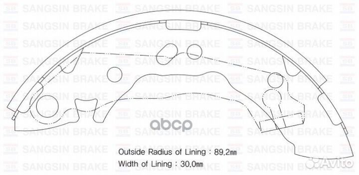 SA062SNS 4633 00 колодки торм.зад.бараб Hyund
