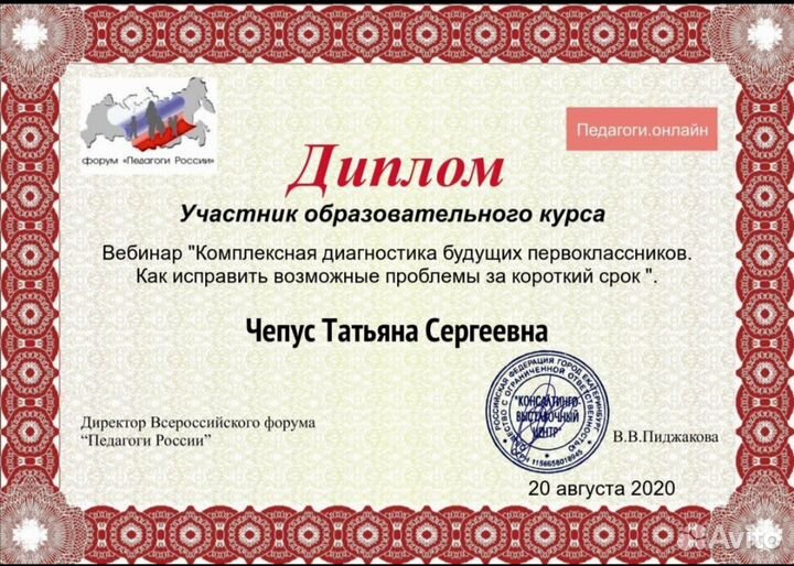 Подготовка к школе, раннее развитие, диагностика у