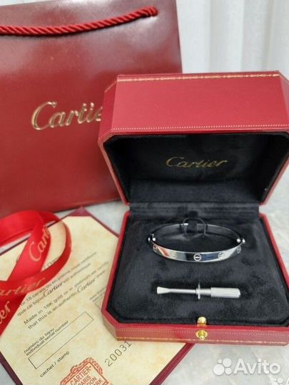 Золотой женский браслет cartier love 585 проба