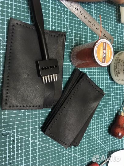 Кожаный изделие, кошелек ручная работа картхолдер