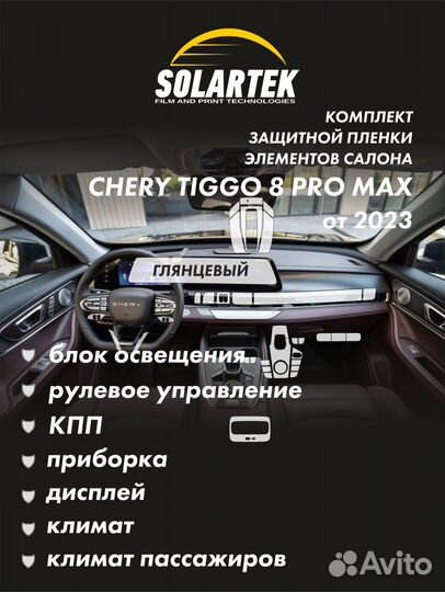 Комплект защитных пленок Chery Tiggo 8 Pro Max 23