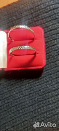 Серьги кольца серебро 925