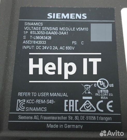 Модуль Siemens Sinamics 6SL3053-0AA00-3AA1