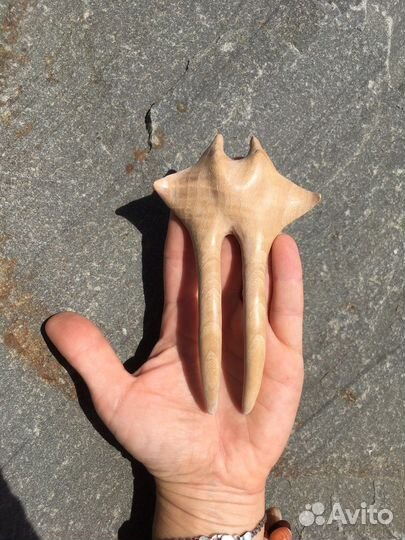 Заколка для волос из дерева ручной работы