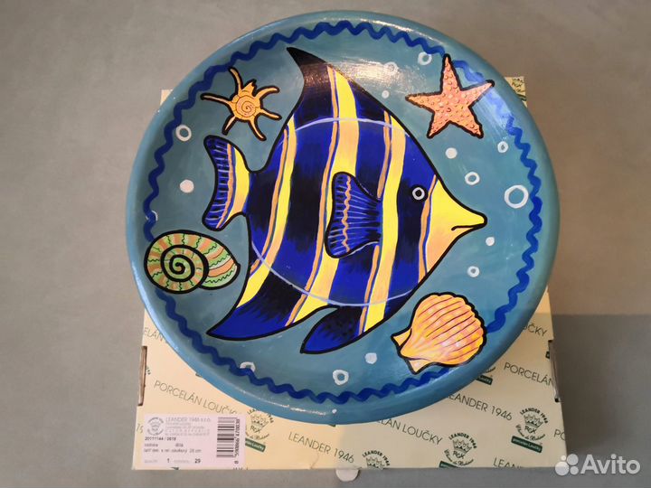 Декоративная тарелка на стену, керамика, 28 см