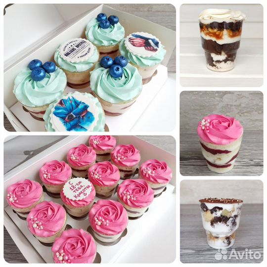 Торты, бенто торты, капкейки, трайфлы