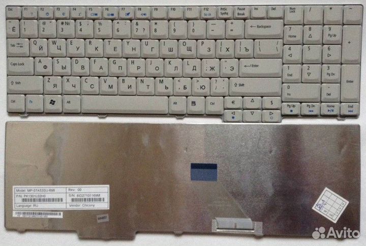 Клавиатура для Acer 9300 9400 7000 5735 6930G Бел