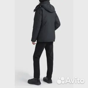 Пуховик с капюшоном sandro, черный