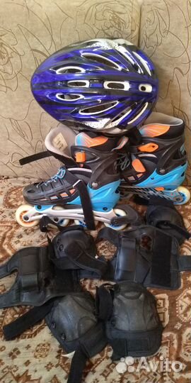 Роликовые коньки раздвижные размер 39-42