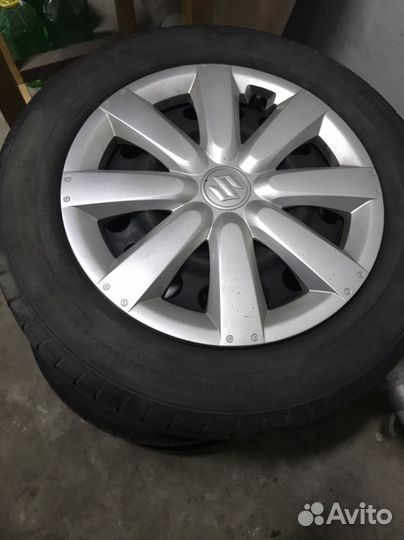 Штампованные диски r16 с колпаками от suzuki