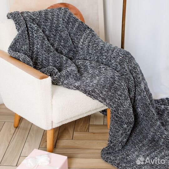 Плед вязаный покрывало