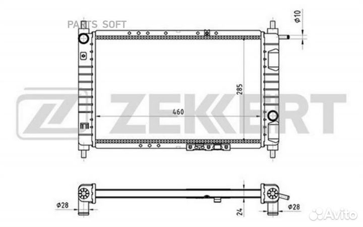 Радиатор охлаждения Дэу Матиз 98