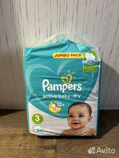 Подгузники Pampers active baby dry 3 6-11 кг