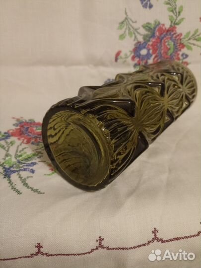 Ваза для цветов цветное стекло СССР. Неман