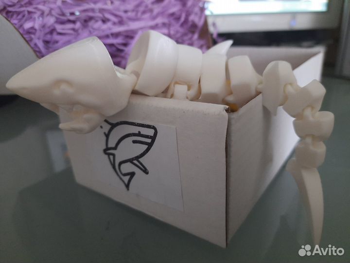 Акула Пластиковая подвижная 3D раскраска