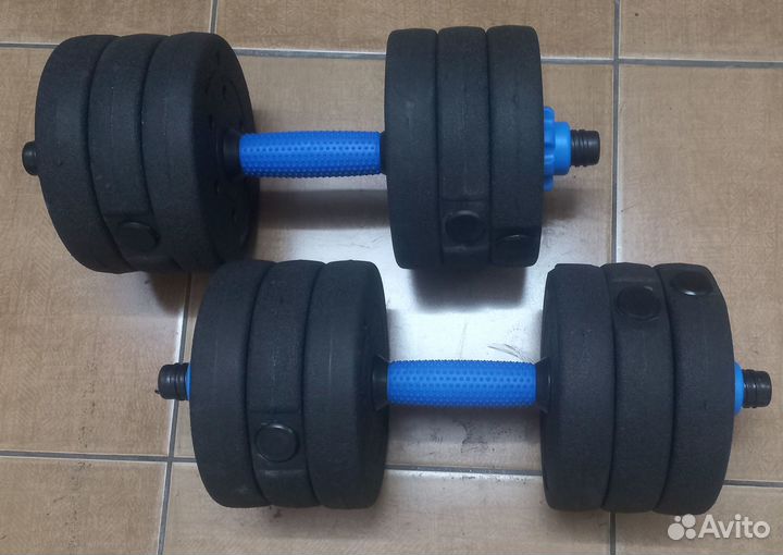 Гантели по 7,5 кг 15 кг общего веса