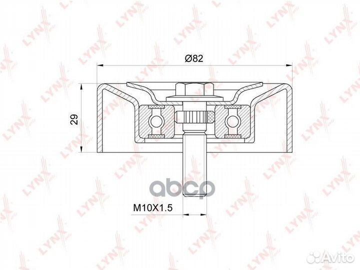 Ролик обводной приводного ремня PB7060 lynxauto