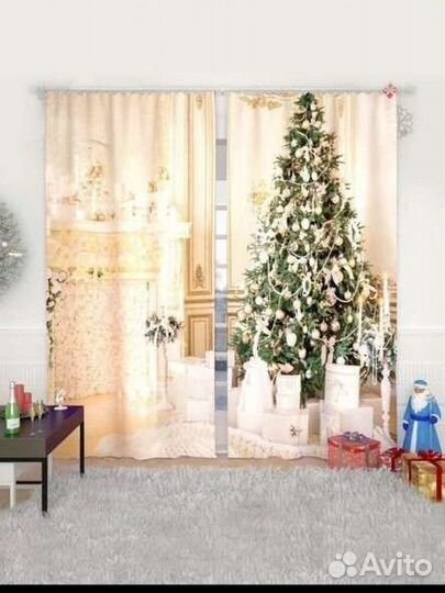 Новогодние шторы