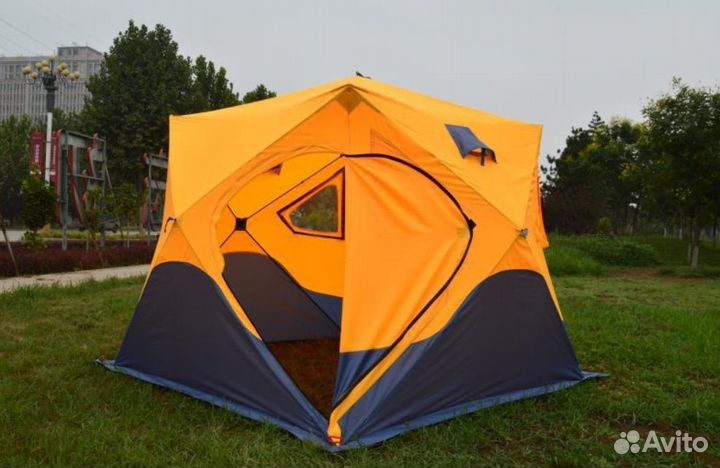 Палатка куб утепленная 3 слоя 240х240х210см