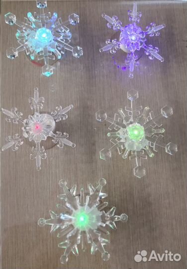 Снежинки мигающие и меняющие цвет