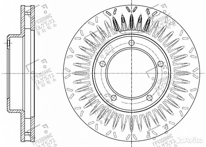 Диск тормозной вентилируемый, gbrake (Япония) GR-2